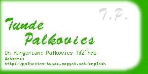 tunde palkovics business card